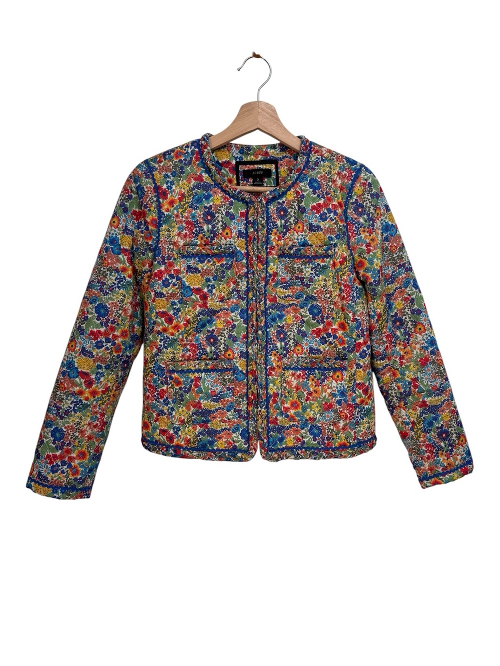 J. Crew Liberty Fabric Floral Quilted Lady Jacket Women’s Size 0 Preppy Cottage